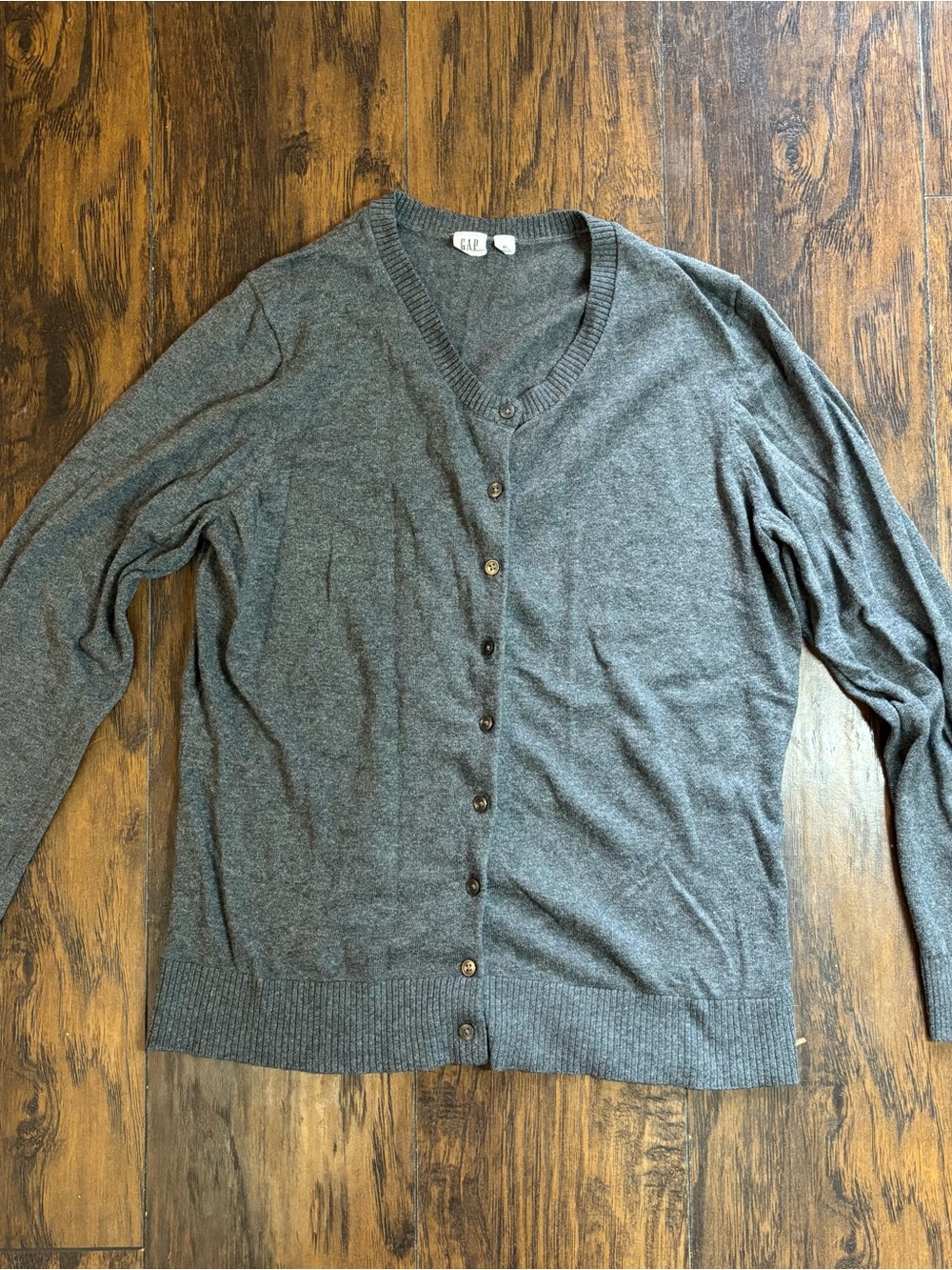 Gap Women's Gray Button Up Cardigan Sweater Cotton Blend